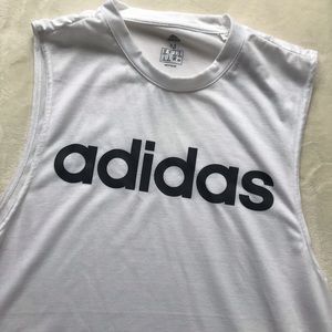 White Adidas tank top size M